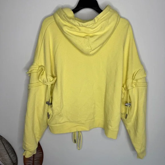 B1 Puma x Collina Strada Yellow Lace Up Ruffle Hoodie Sweatshirt XL 624534-31 - Picture 10 of 10